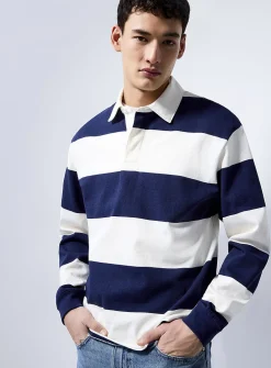Club-stripe rugby polo