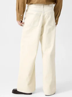 Clyde whitewashed wide-leg jean