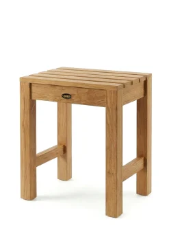 Coach small teak wood shower bench