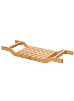 Coach teak wood bathtub tray