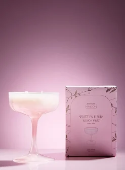Cocktail glass scented candle