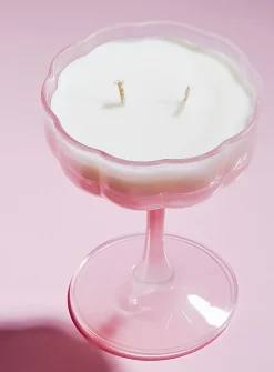 Cocktail glass scented candle