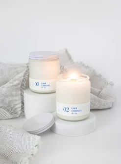 Coffee and toffee scented candle set