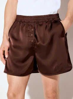 Coffee satiny short