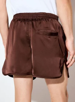 Coffee satiny short