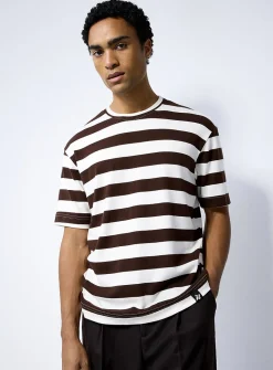 Coffee stripe T-shirt