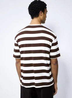 Coffee stripe T-shirt