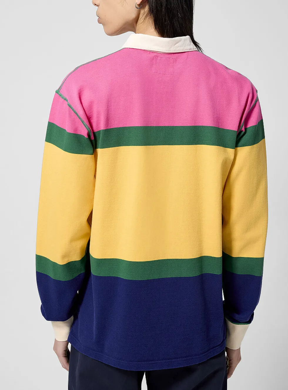 Colour block rugby polo