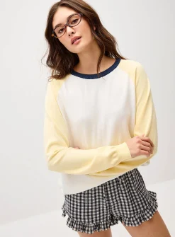 Colour blocks raglan sweater