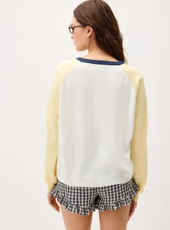 Colour blocks raglan sweater