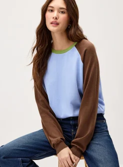 Colour blocks raglan sweater