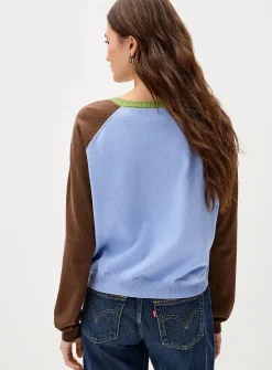 Colour blocks raglan sweater