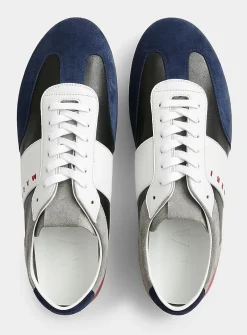 Colour-block low-profile sneakers