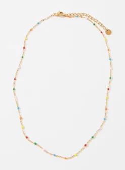 Coloured beaded chain