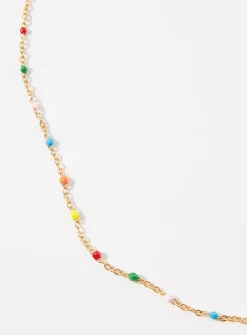 Coloured beaded chain