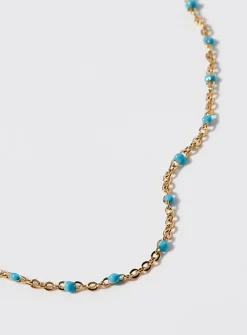 Coloured beaded chain