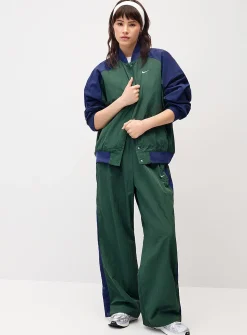 Coloured blocks nylon jacket