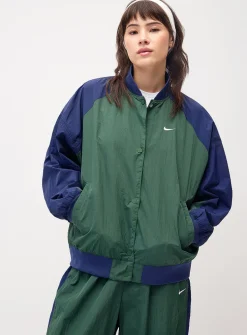 Coloured blocks nylon jacket