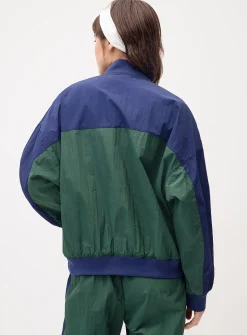 Coloured blocks nylon jacket