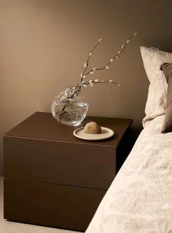Coloured sleek bedside table