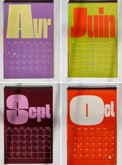 Colourful 2026 calendar