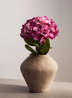 Colourful artificial hydrangea branch