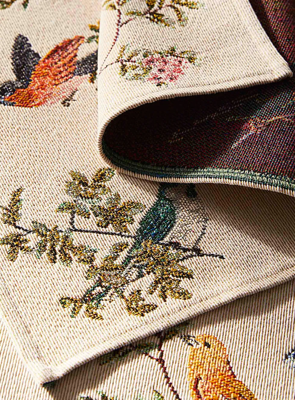 Colourful birds tapestry placemats