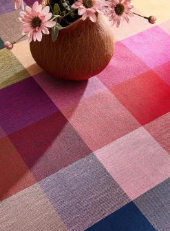 Colourful checkers tablecloth