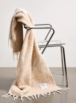 Colourful confetti faux-mohair throw
