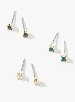 Colourful crystal earrings