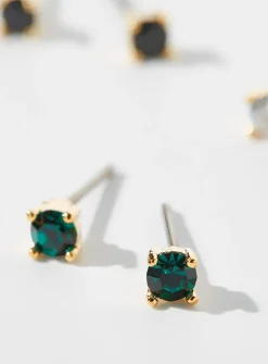 Colourful crystal earrings