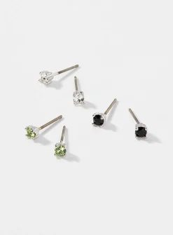 Colourful crystal earrings