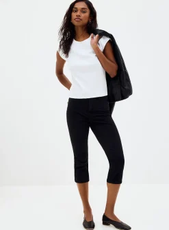 Colourful denim capri pant
