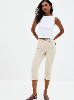 Colourful denim capri pant