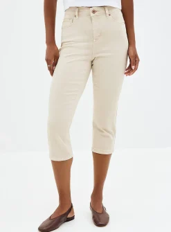 Colourful denim capri pant