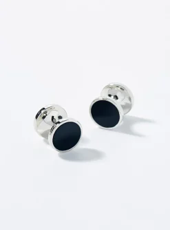 Colourful disc cufflinks