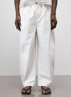 Colourful elastic-waist canvas pant