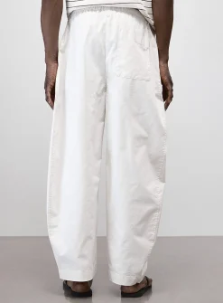 Colourful elastic-waist canvas pant
