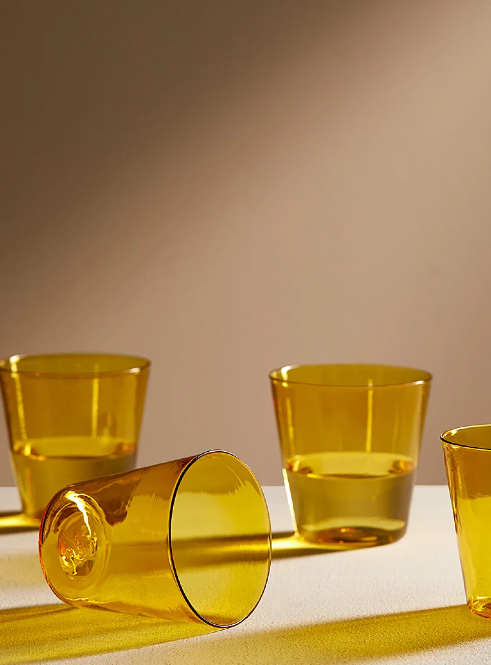 Colourful flared glass set