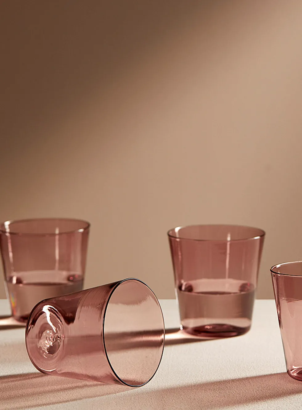 Colourful flared glass set