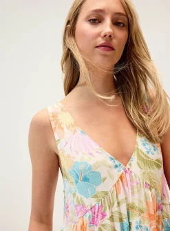 Colourful floral fluid minidress