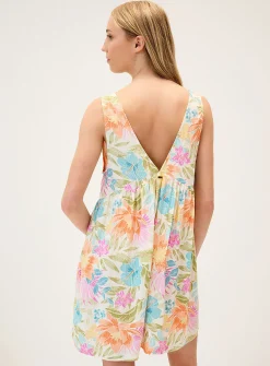Colourful floral fluid minidress