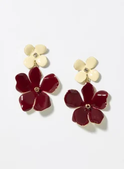 Colourful flowers earrings