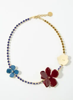 Colourful flowers necklace