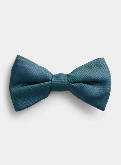 Colourful micro-check bow tie