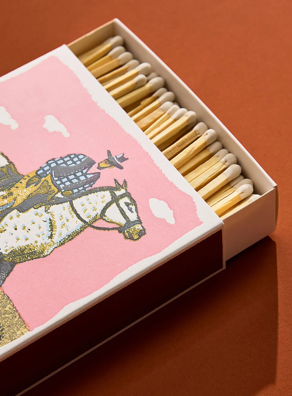 Colourful painting square match holder