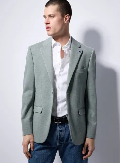 Colourful piqué blazer