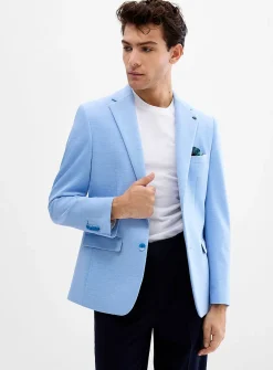 Colourful piqué blazer