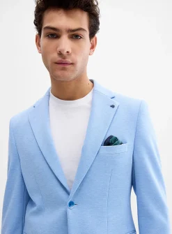 Colourful piqué blazer