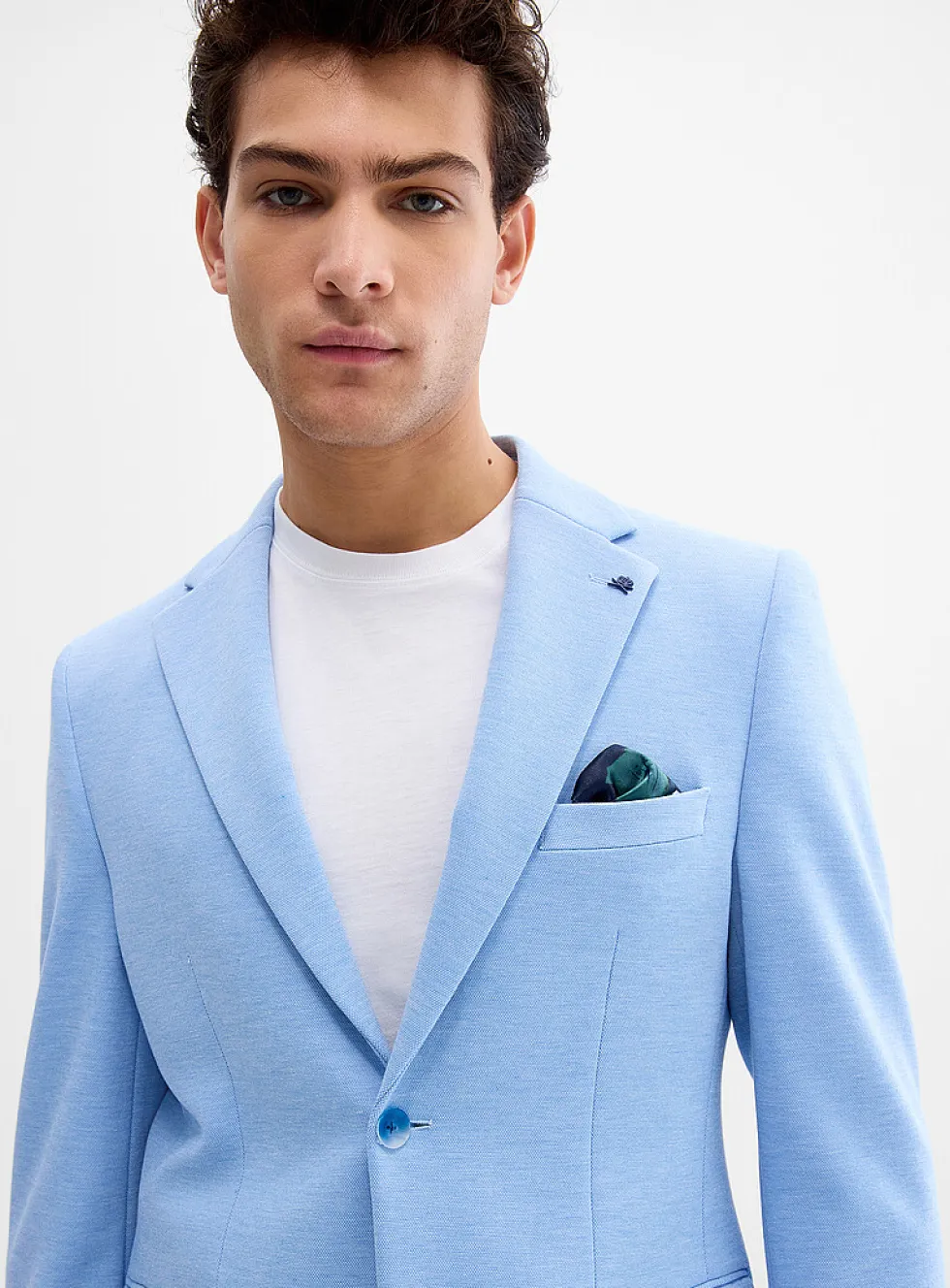 Colourful piqué blazer
